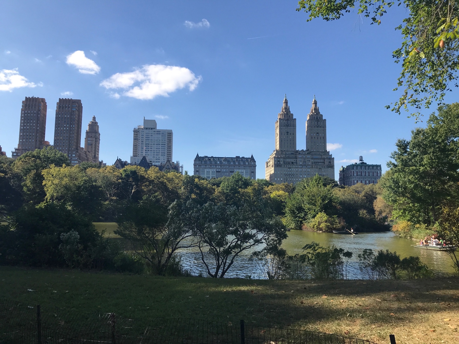 Central Park and the Upper West Side skyline on a sunny day